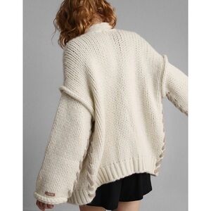 Lunya Lofty Wool Whipstitch Cardigan Sz M